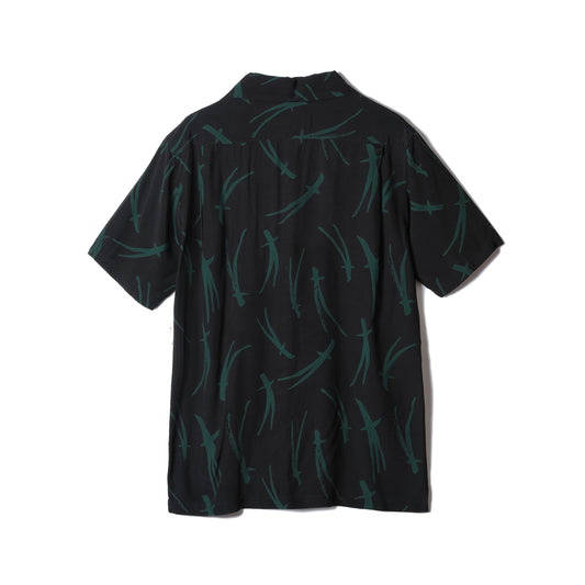 MATSUBA SHORT SLEEVE SHIRTS Collaboration with TRADMAN'S BONSAI BK&GREEN