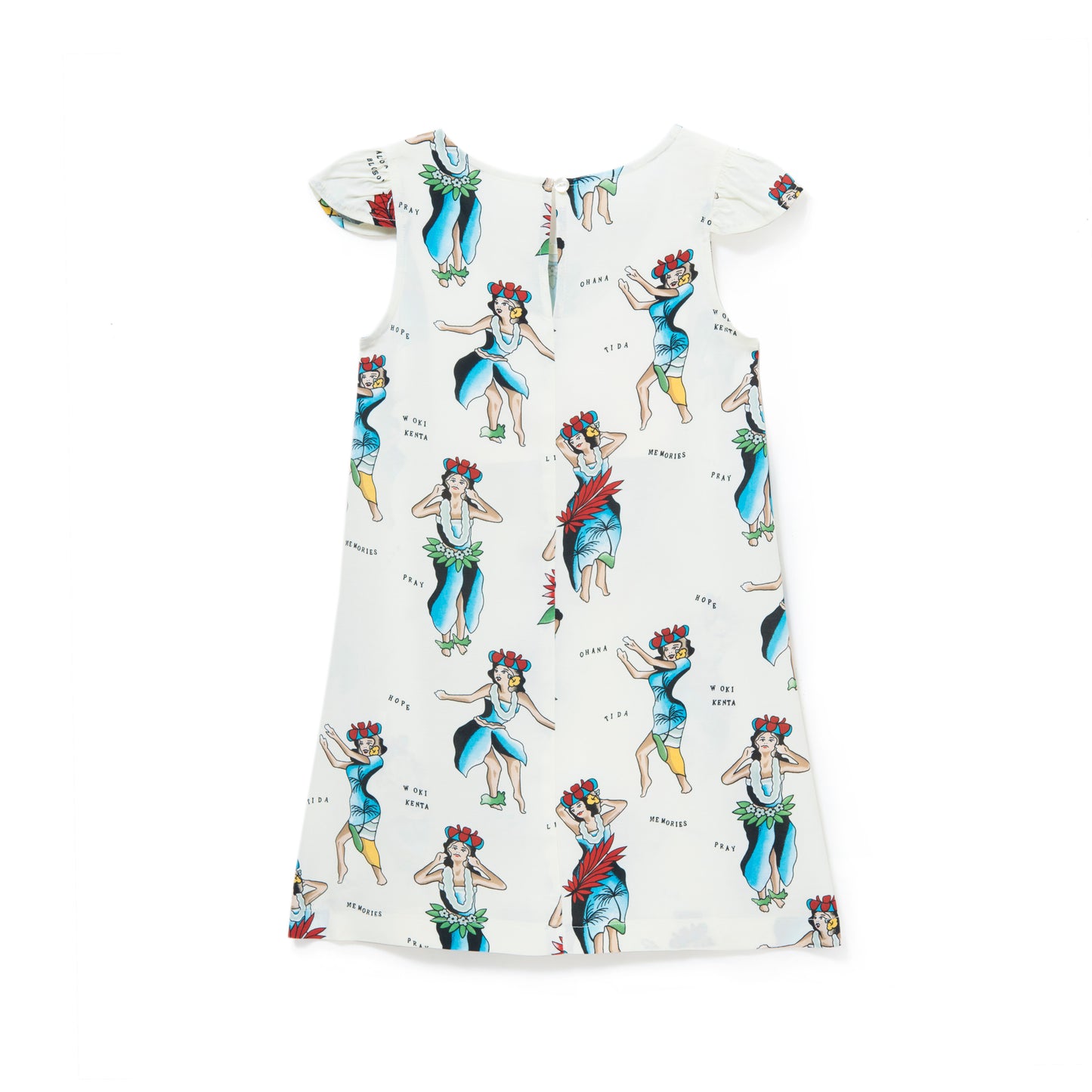 HULA GIRL KIDS ONE PIECE WHITE
