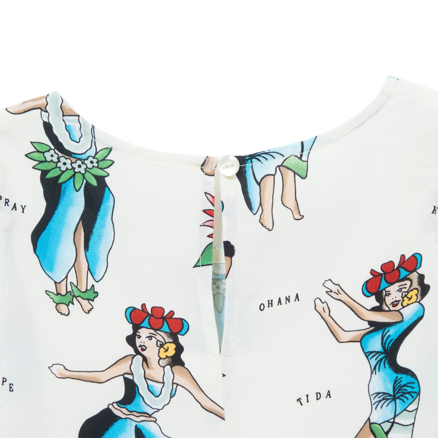 HULA GIRL KIDS ONE PIECE WHITE