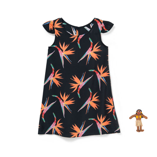 BIRDS OF PARADISE KIDS ONE PIECE BLACK