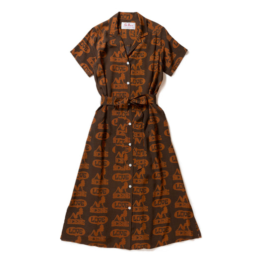 LOVE SCENE DRESS BROWN