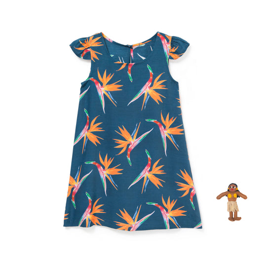 BIRDS OF PARADISE KIDS ONE PIECE NAVY