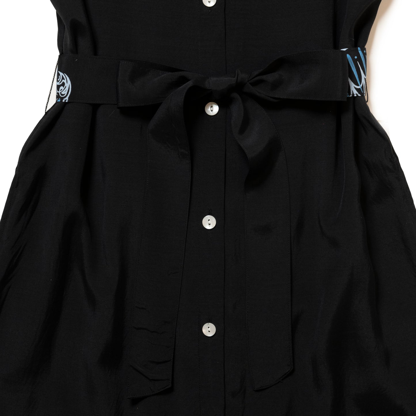 FLAMINGO DRESS BLACKxBLUE
