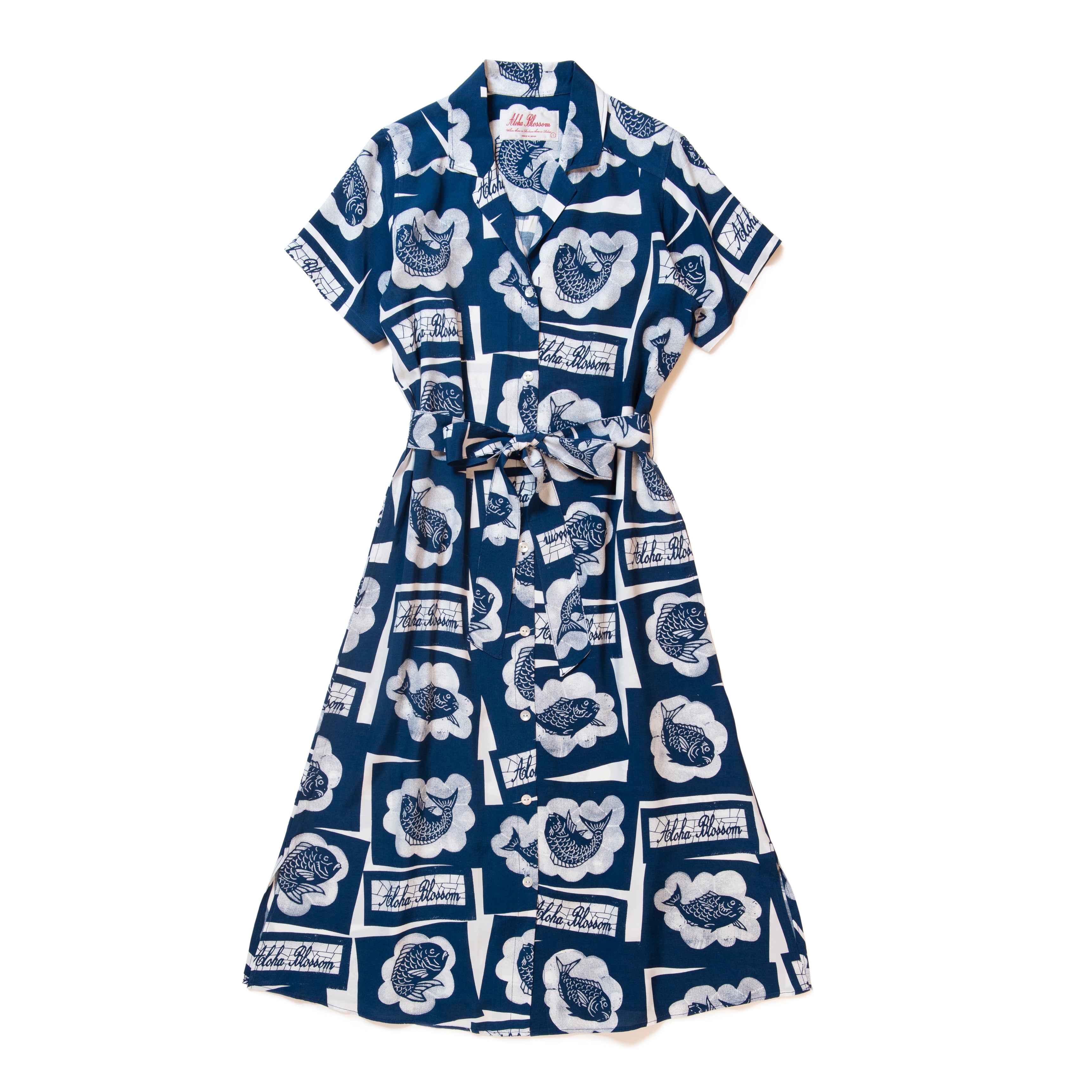 MEDETAI DRESS NAVY – Alohablossom