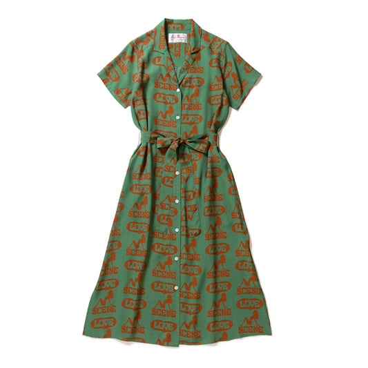 LOVE SCENE DRESS L GREEN