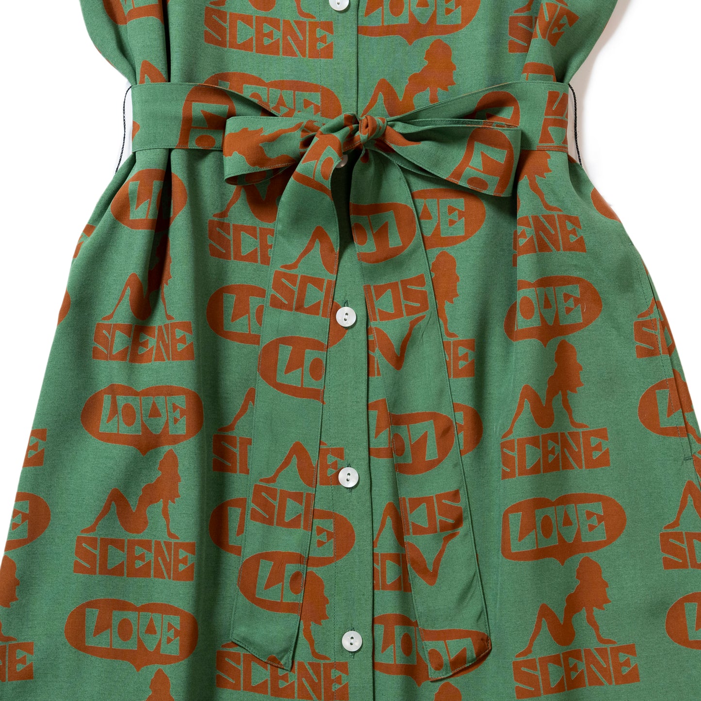 LOVE SCENE DRESS L GREEN
