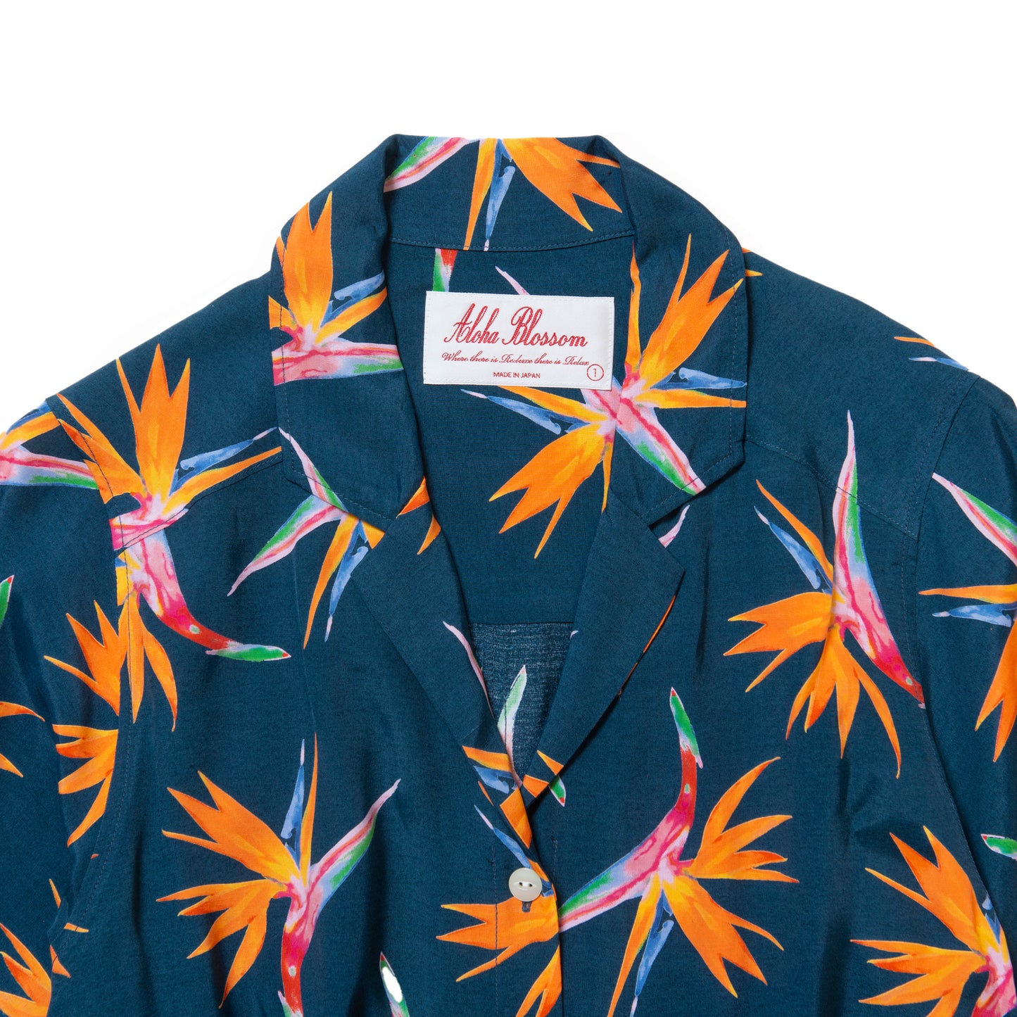 BIRDS OF PARADISE DRESS NAVY