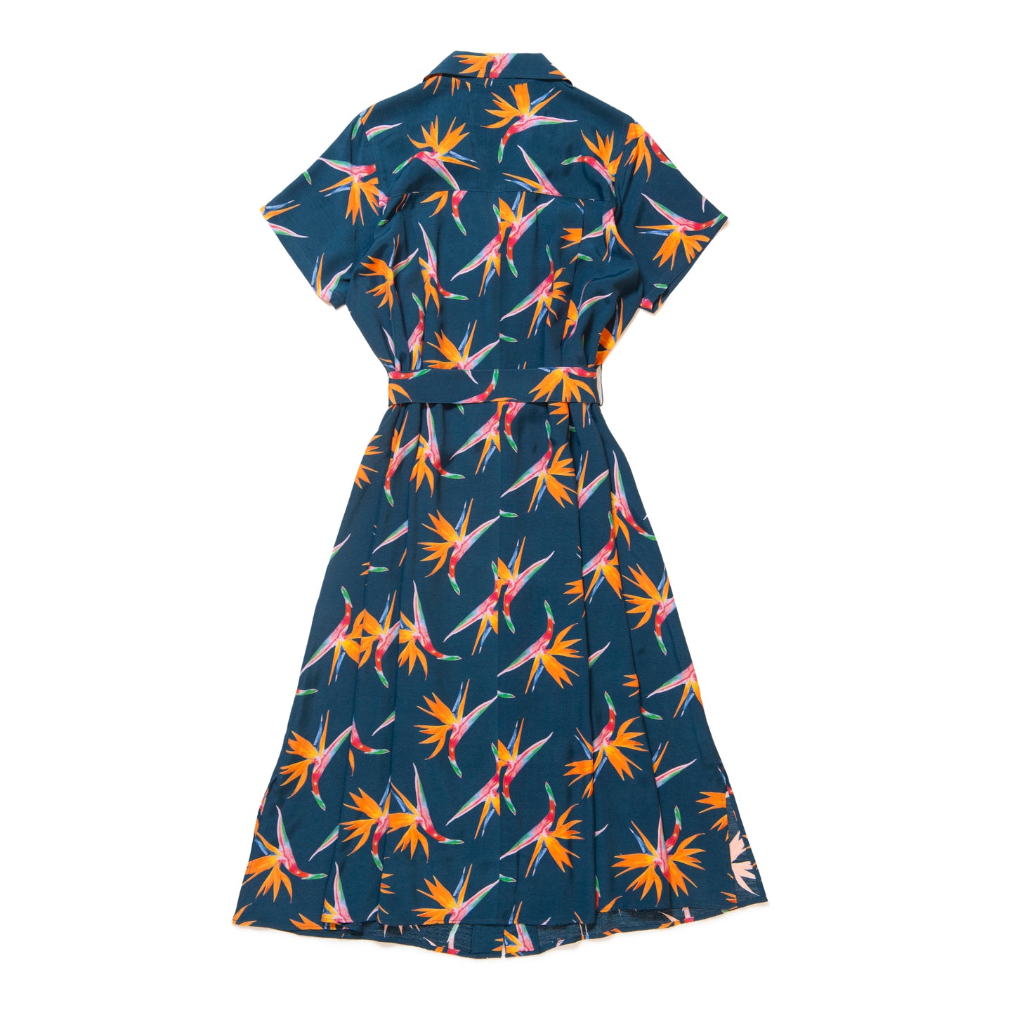 BIRDS OF PARADISE DRESS NAVY