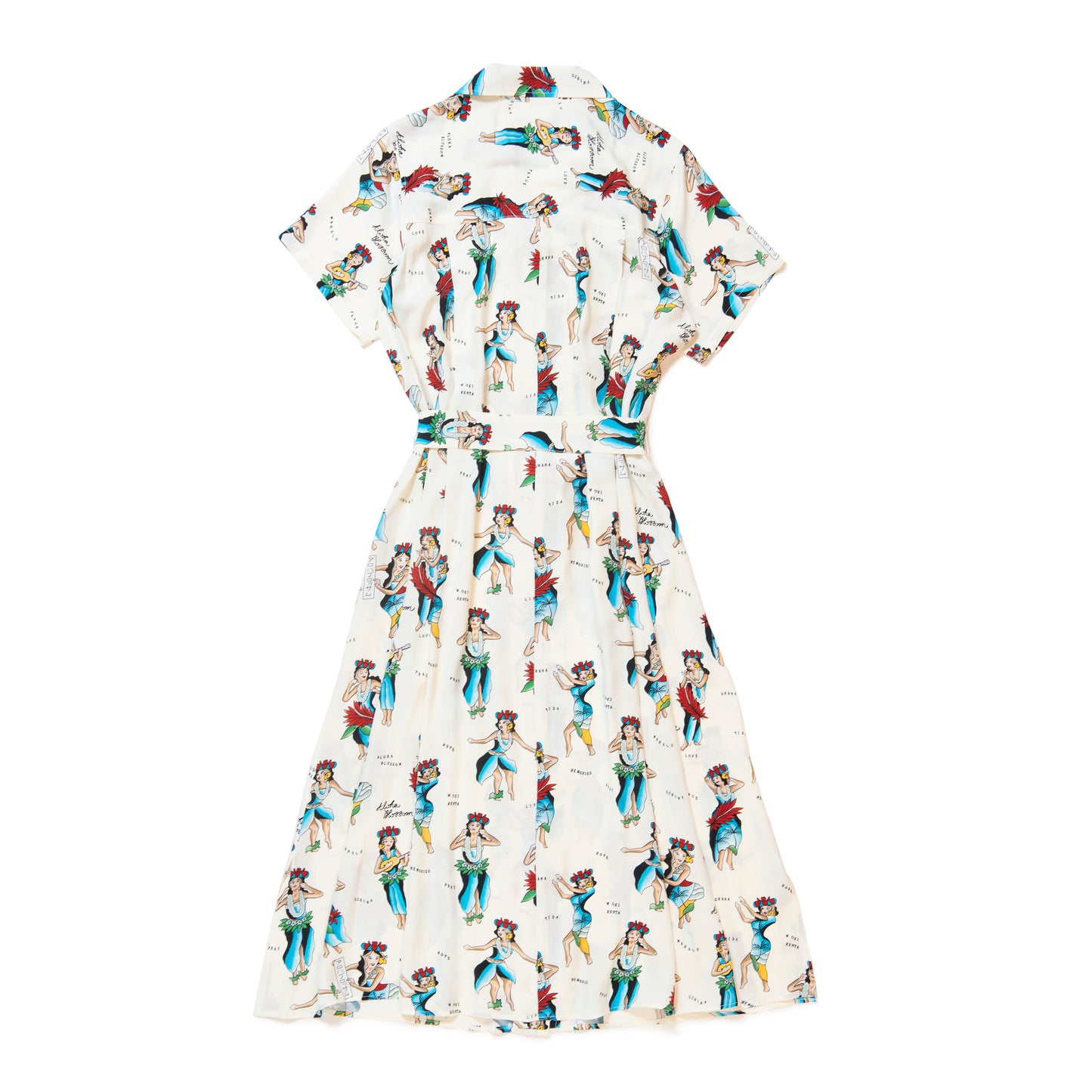 HULA GIRL DRESS NATURAL WHITE