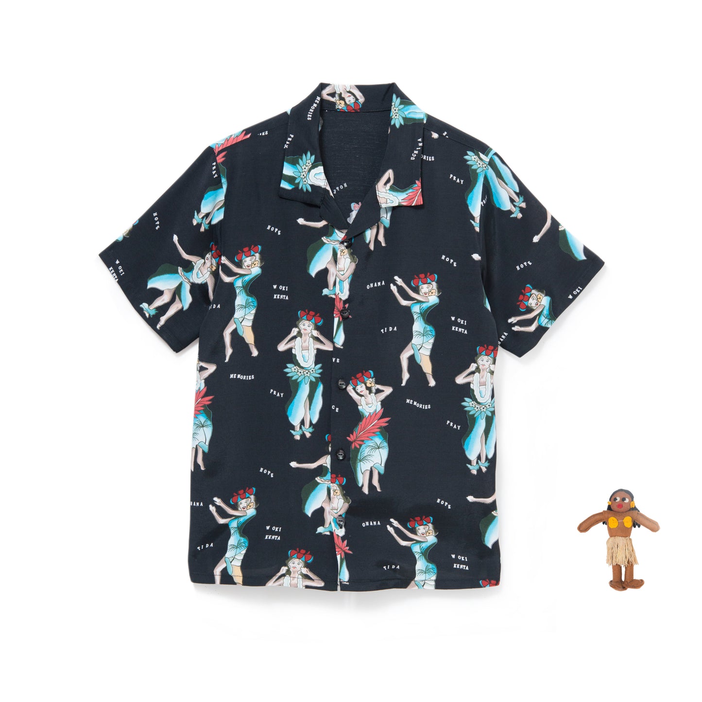 HULA GIRL KIDS SHIRTS BLACK