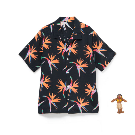 BIRDS OF PARADISE KIDS SHIRTS BLACK