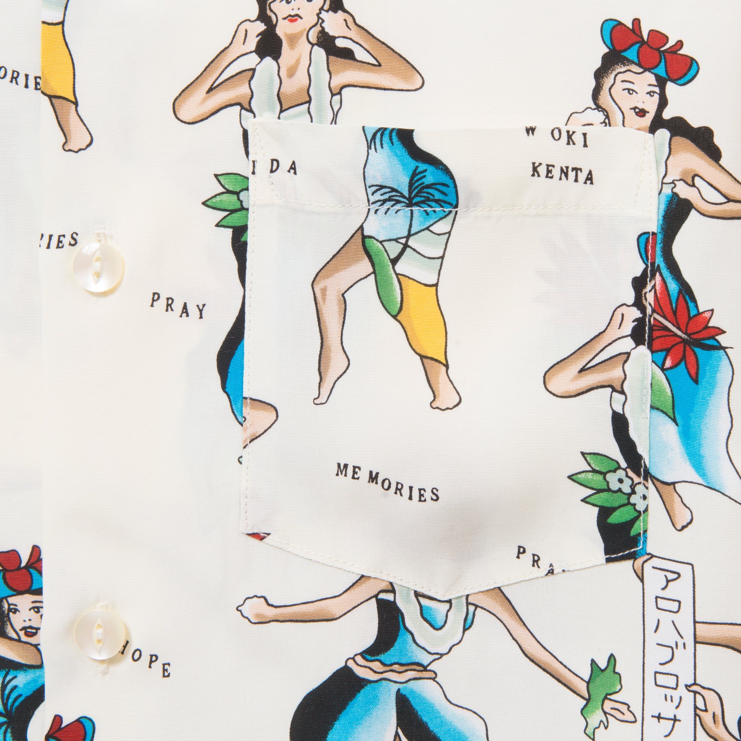 HULA GIRL SHORT SLEEVE NATURAL WHITE