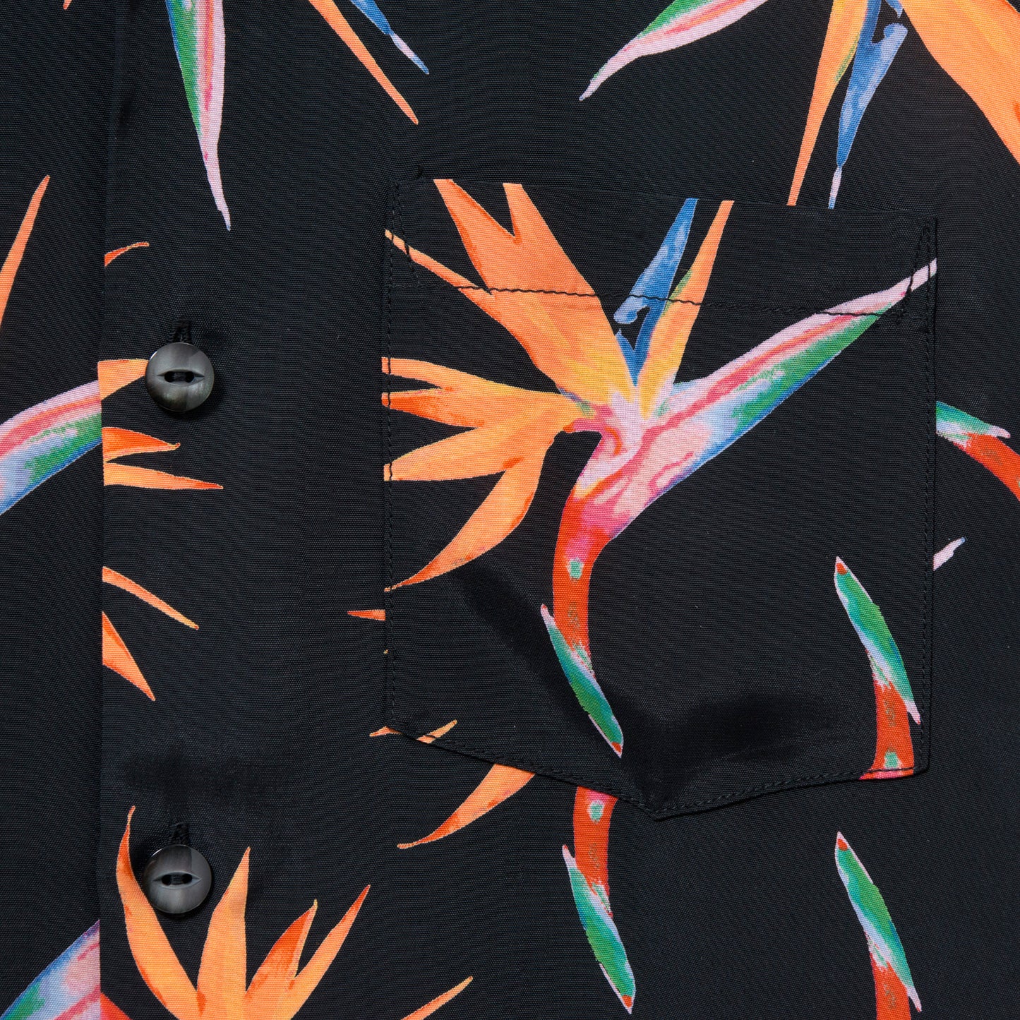 BIRDS OF PARADISE SHORT SLEEVE BLACK