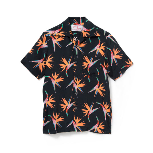 BIRDS OF PARADISE SHORT SLEEVE BLACK