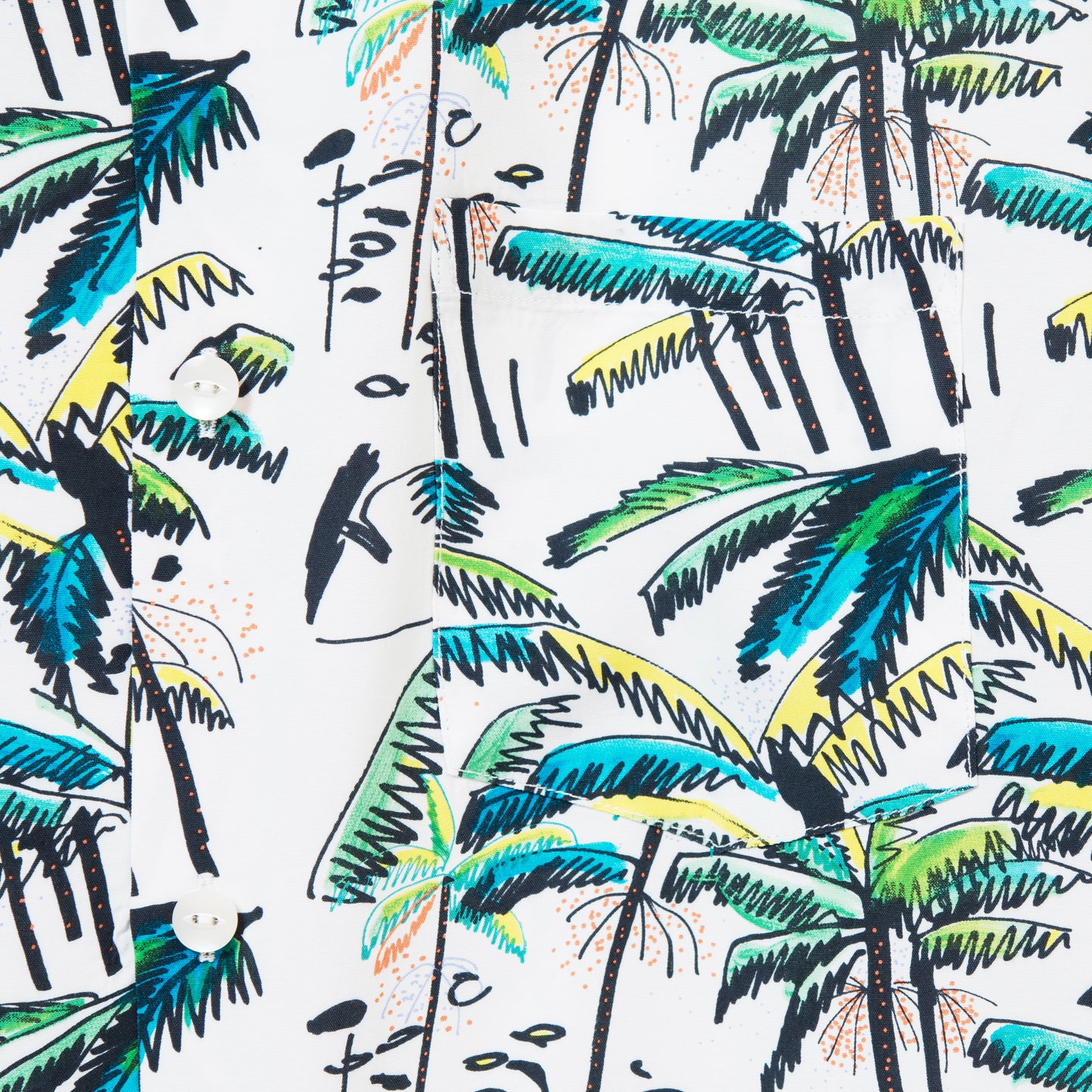 PALM TREE SHORT SLEEVE WHITE