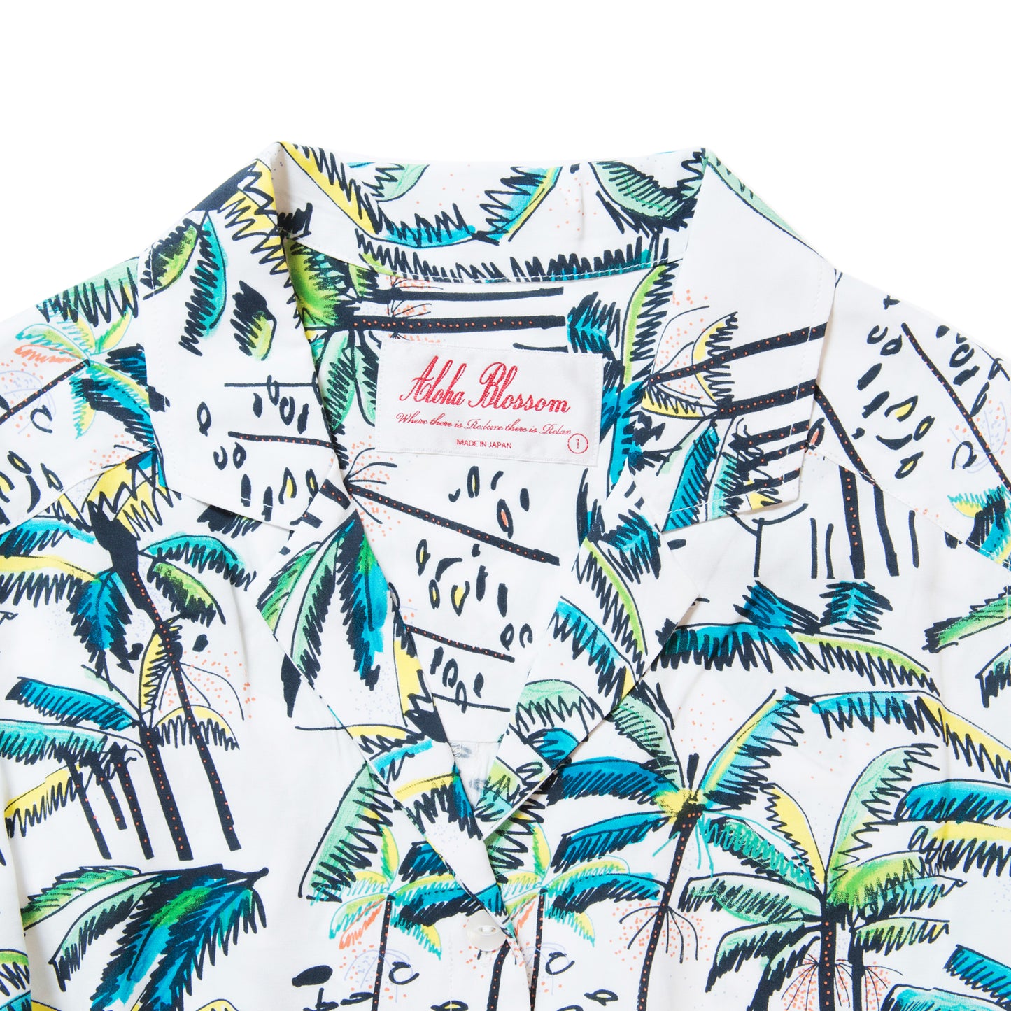 PALM TREE DRESS WHITE
