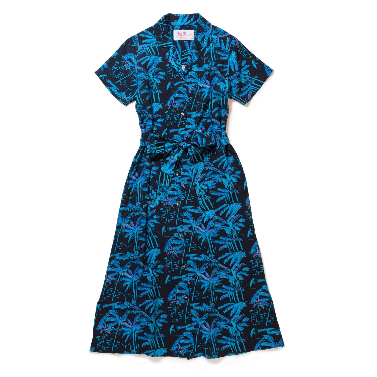 PALM TREE DRESS BLACK