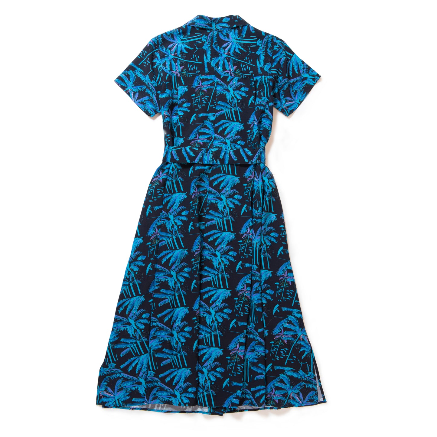 PALM TREE DRESS BLACK