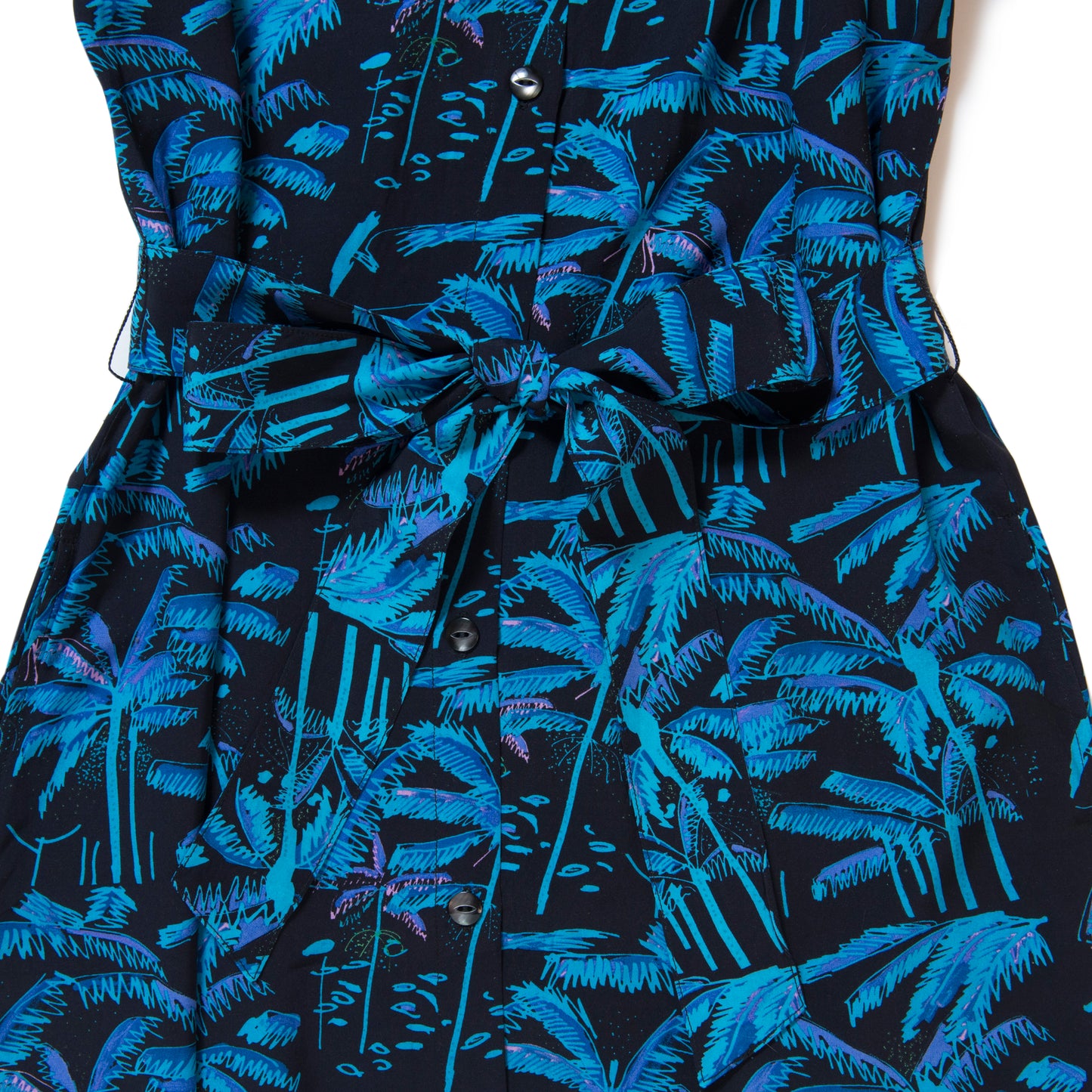 PALM TREE DRESS BLACK