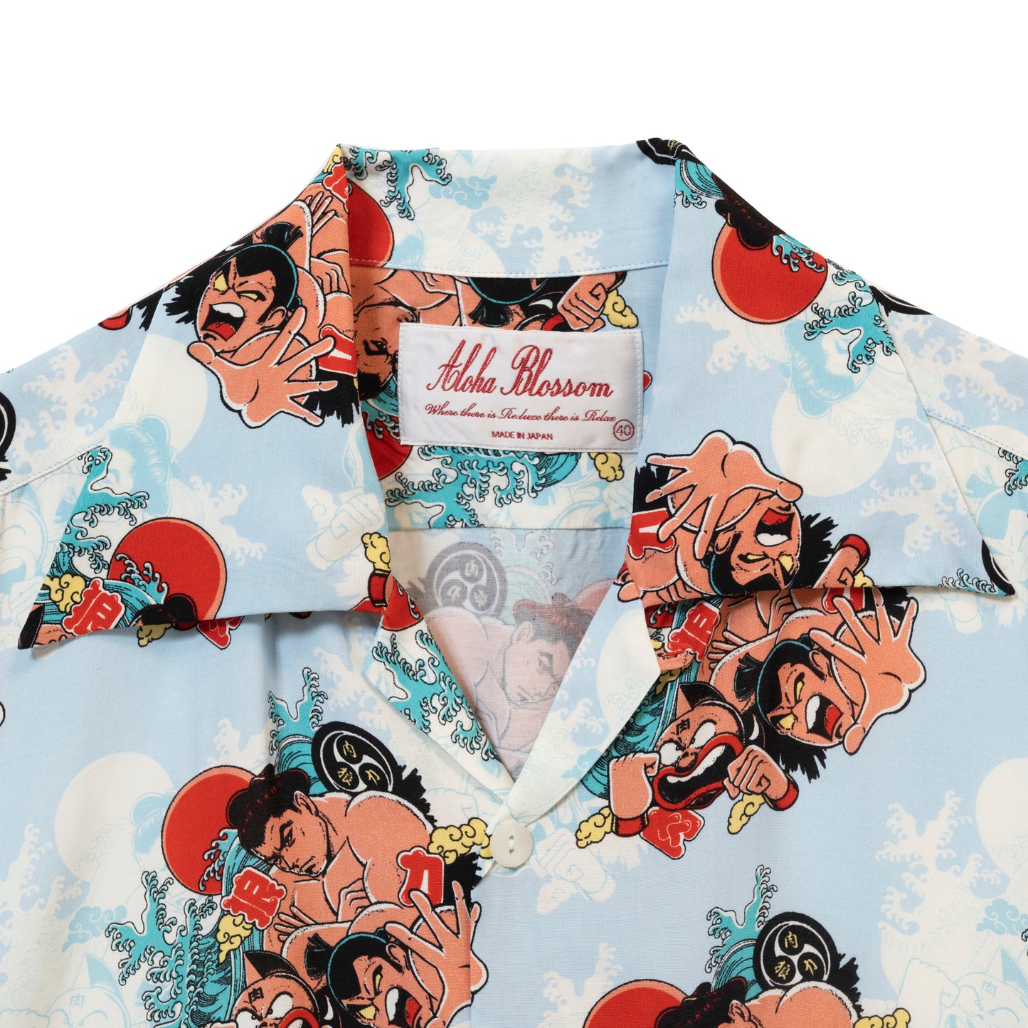 千代の富士 VS キン肉マンVSウルフマン SHORT SLEEVE BLUE