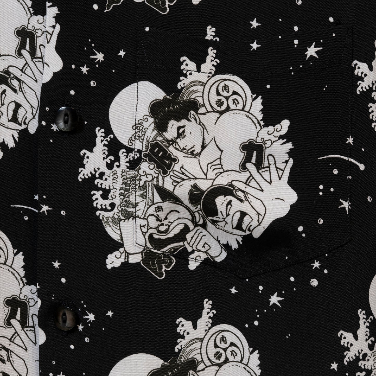 千代の富士 VS キン肉マンVSウルフマン LONG SLEEVE BLACK