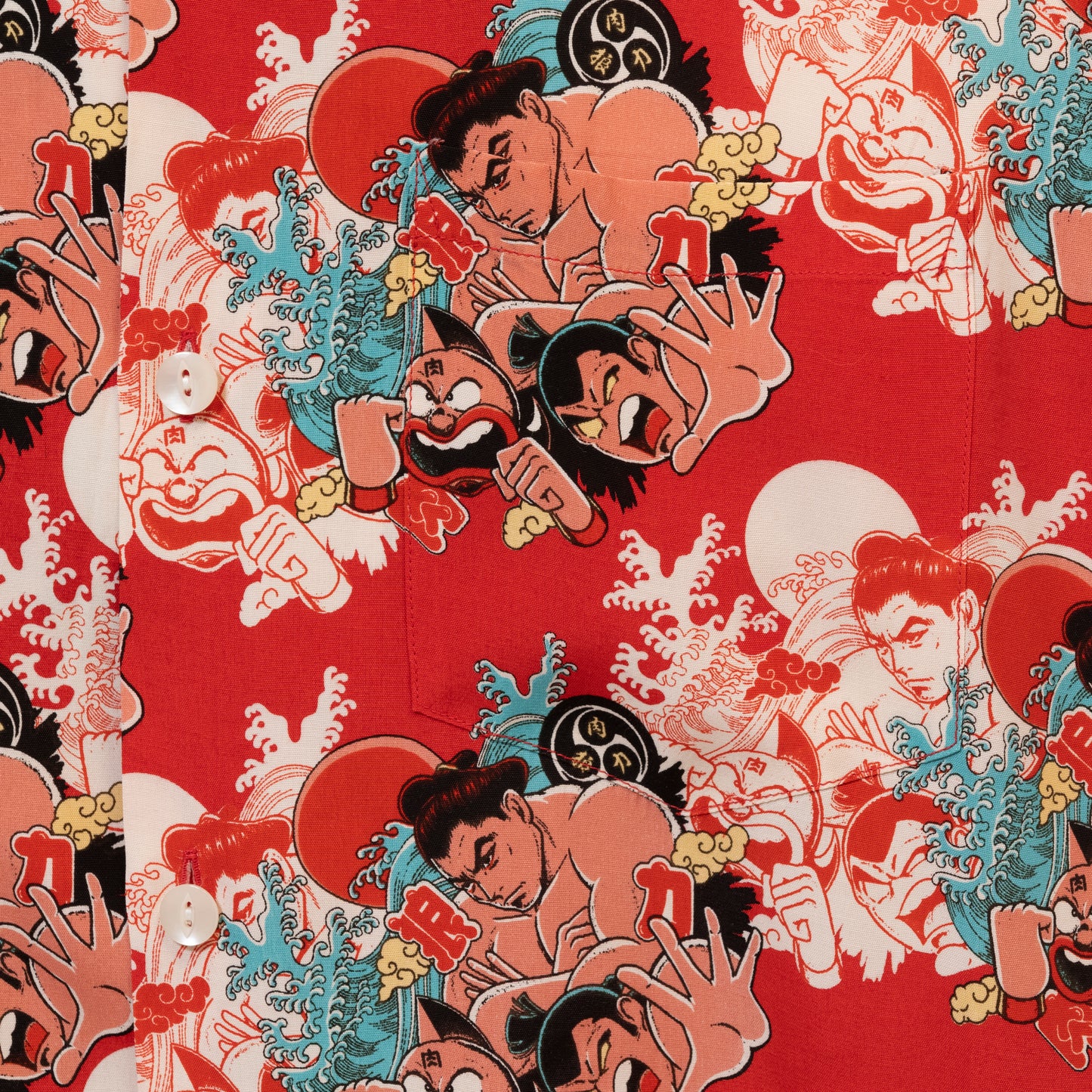 千代の富士 VS キン肉マンVSウルフマン LONG SLEEVE RED
