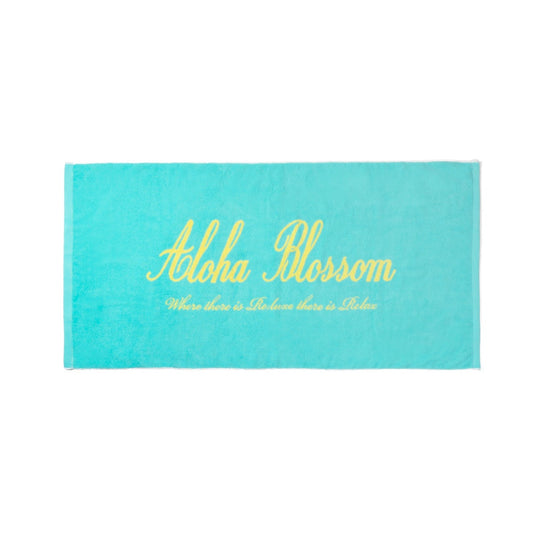LOGO BEACH TOWL BLUE