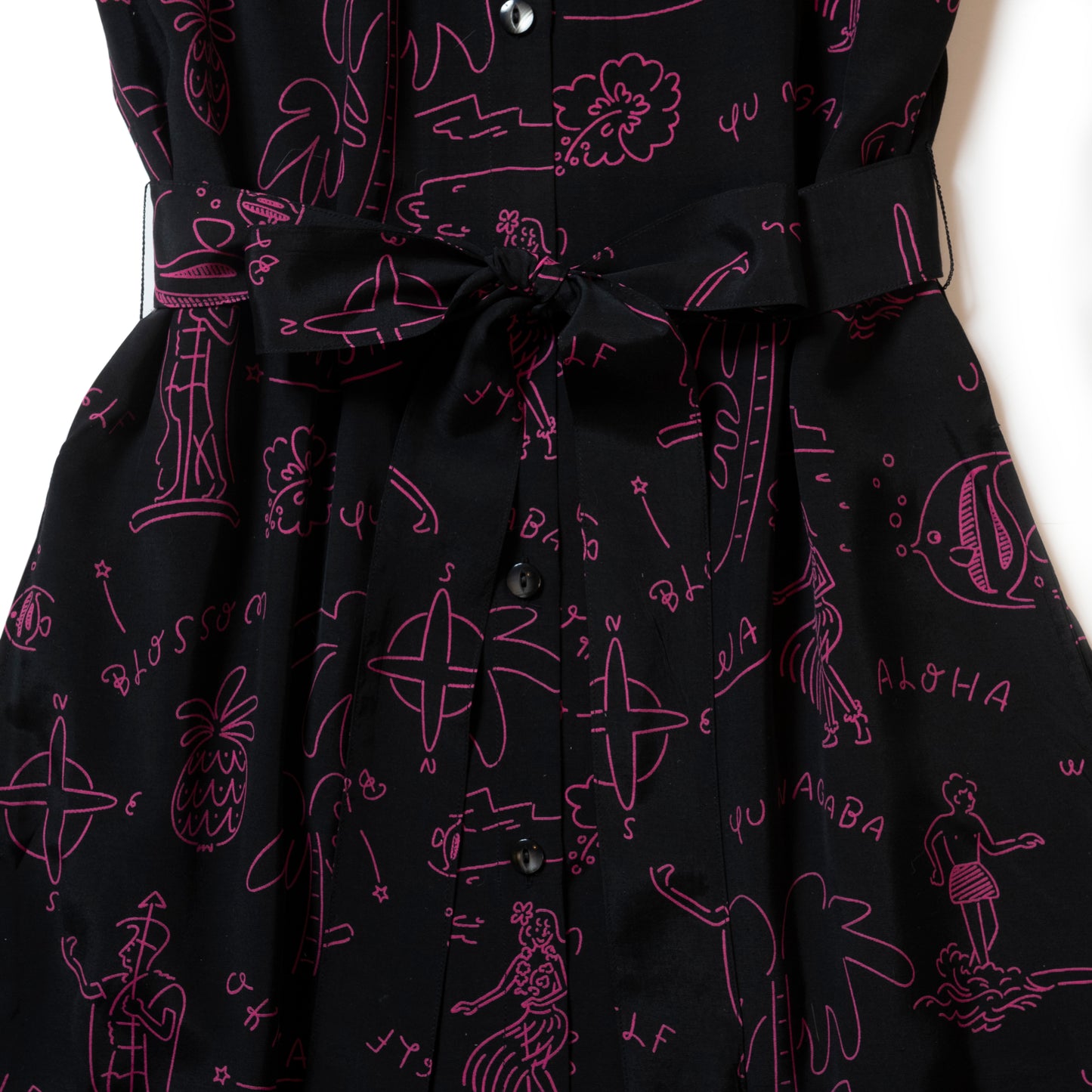 HAWAIIAN DRESS BLACK&PINK