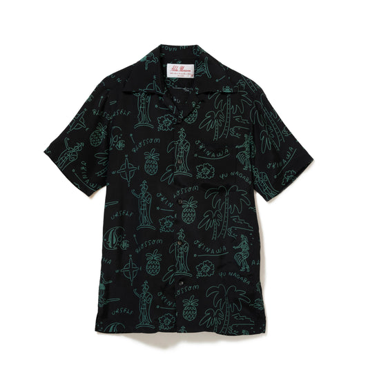 HAWAIIAN SHORT SLEEVE BLACK&GREEN