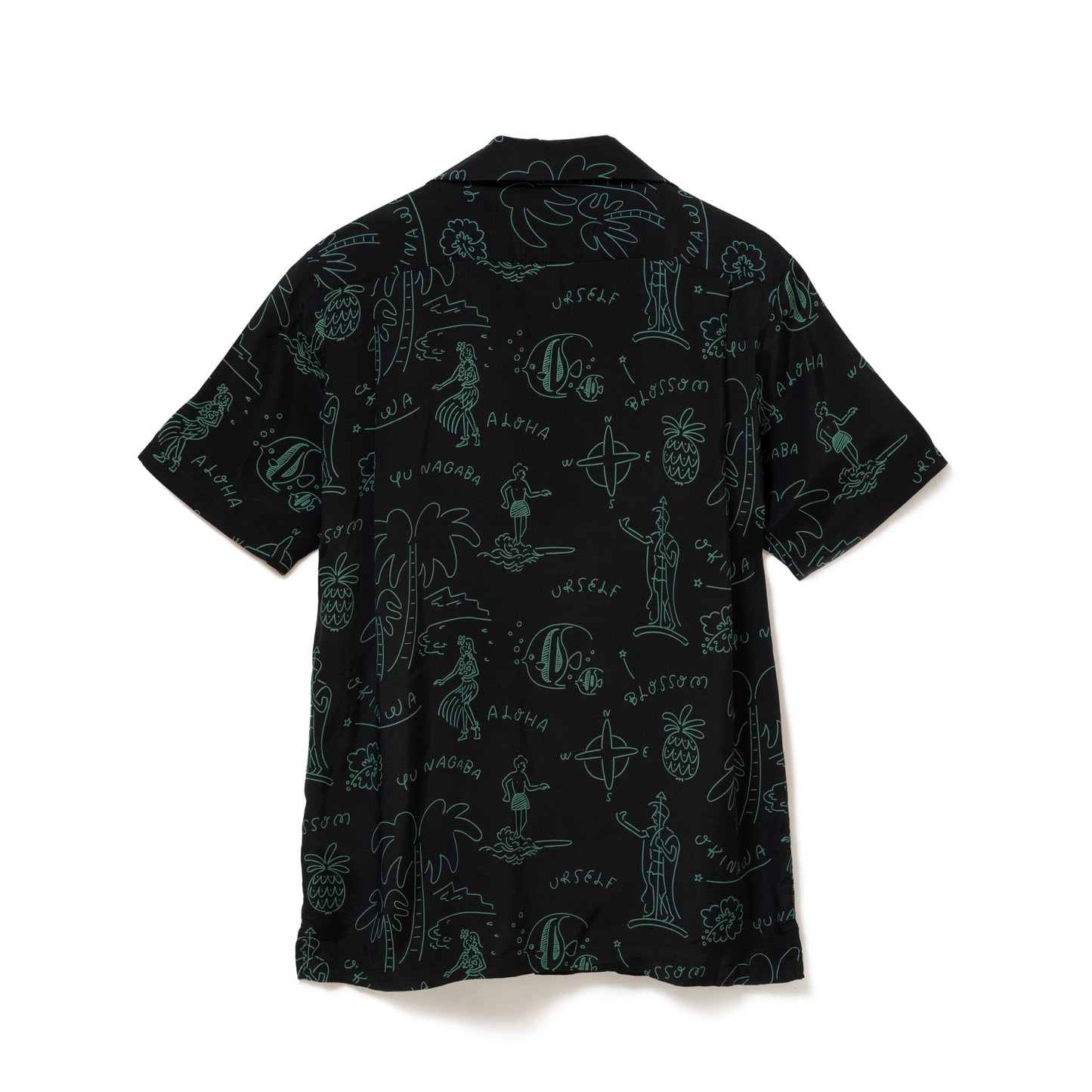 HAWAIIAN SHORT SLEEVE BLACK&GREEN