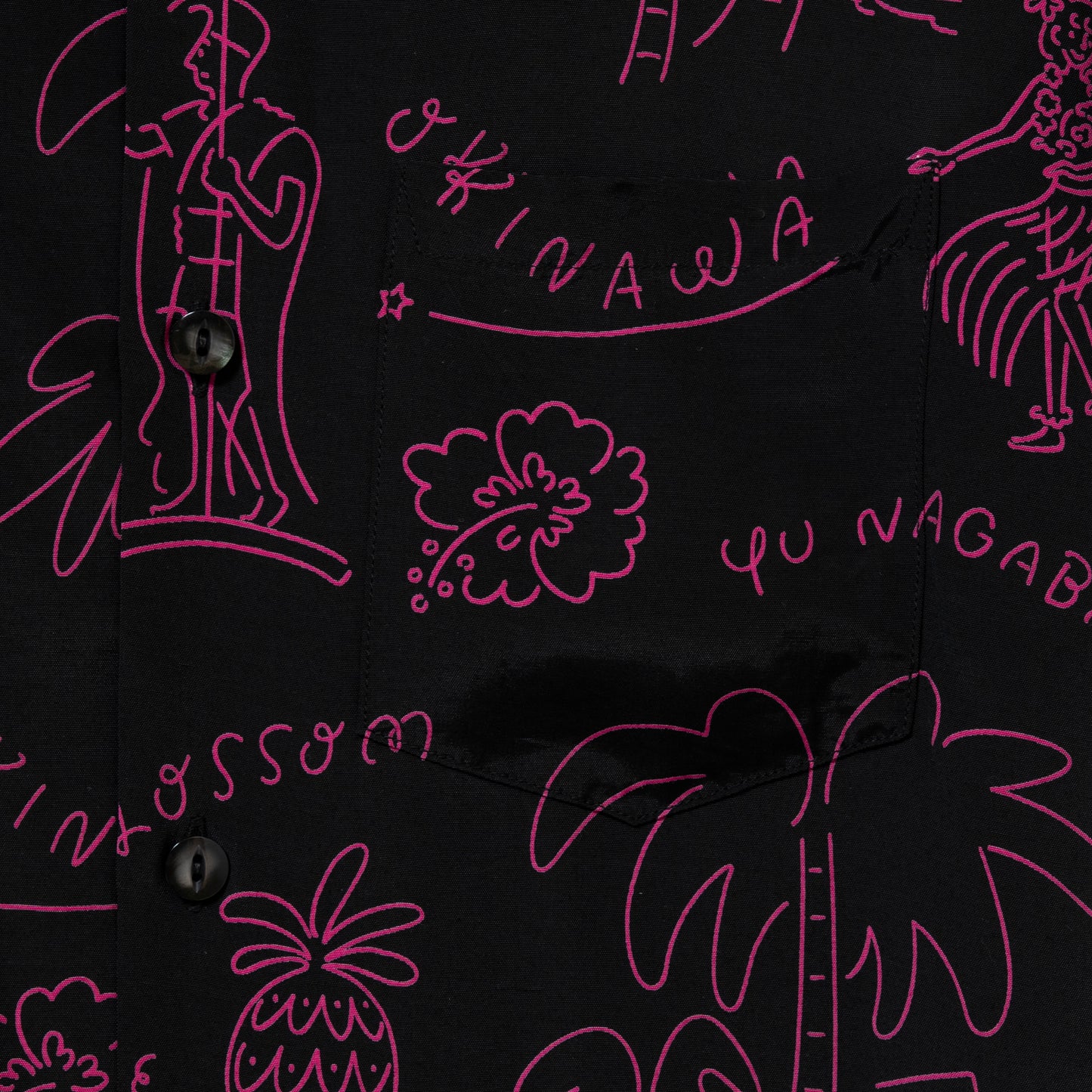 HAWAIIAN SHORT SLEEVE BLACK&PINK