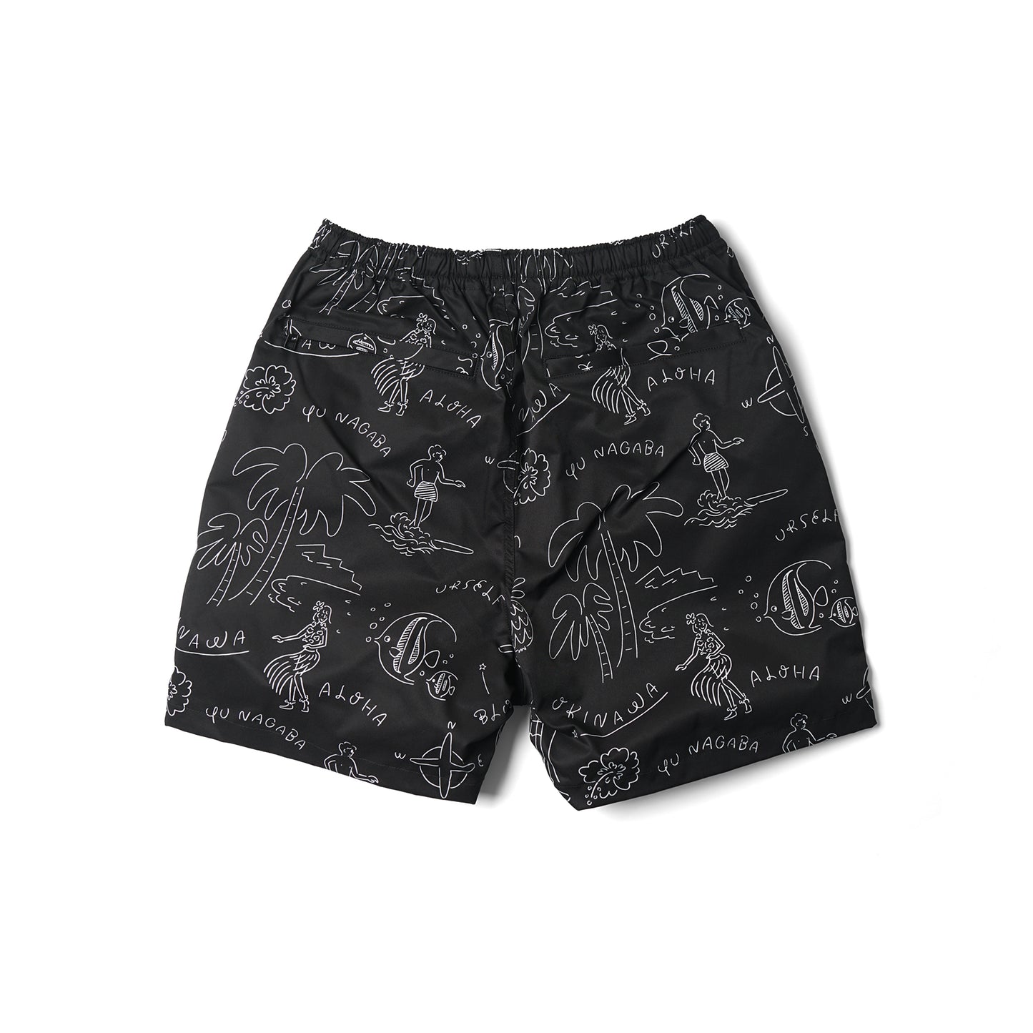 HAWAIIAN BEACH SHORTS BLACK