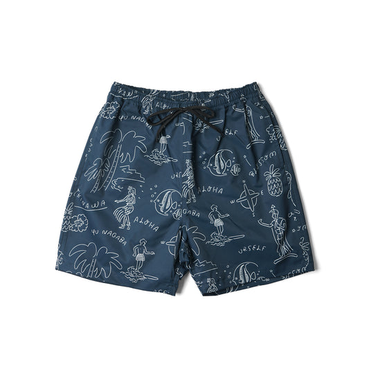 HAWAIIAN BEACH SHORTS NAVY