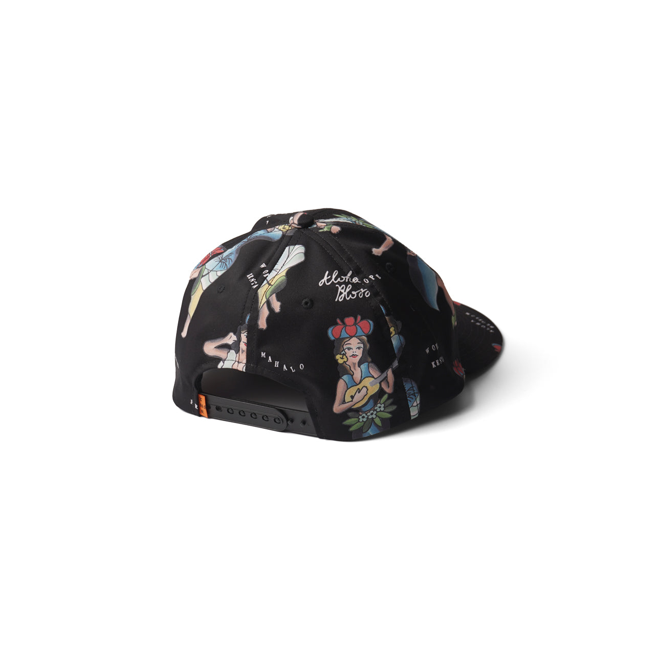 LOGO BEACH CAP HULA GIRL BLACK