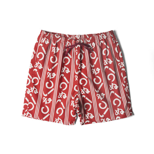 KAMAWANU BEACH SHORTS RED