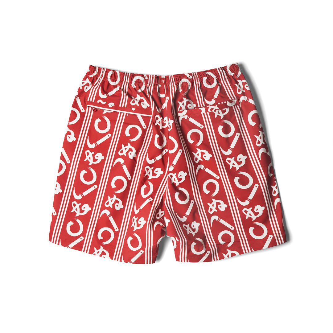 KAMAWANU BEACH SHORTS RED
