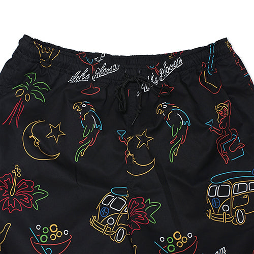 NEON BEACH SHORTS BLACK