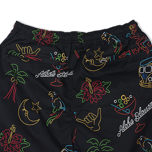 NEON BEACH SHORTS BLACK