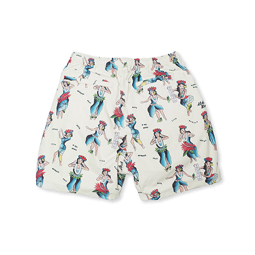 HULA GIRL BEACH SHORTS NATURAL