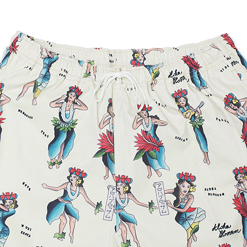 HULA GIRL BEACH SHORTS NATURAL