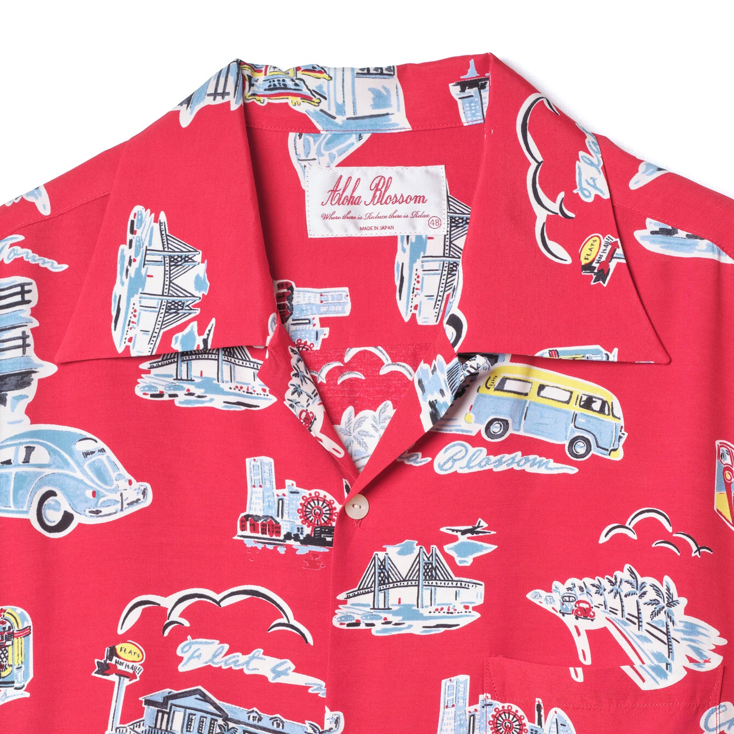 FLAT 4  SHORT SLEEVE POPPY RED(L-54)