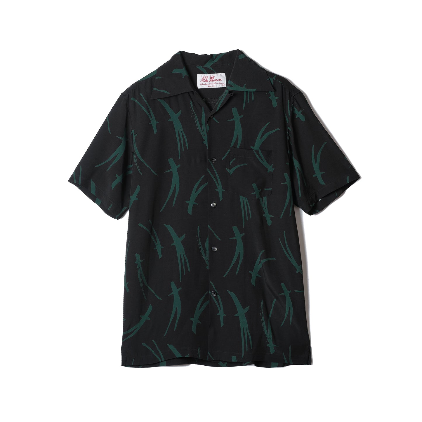 MATSUBA SHORT SLEEVE SHIRTS Collaboration with TRADMAN'S BONSAI  BK&GREEN