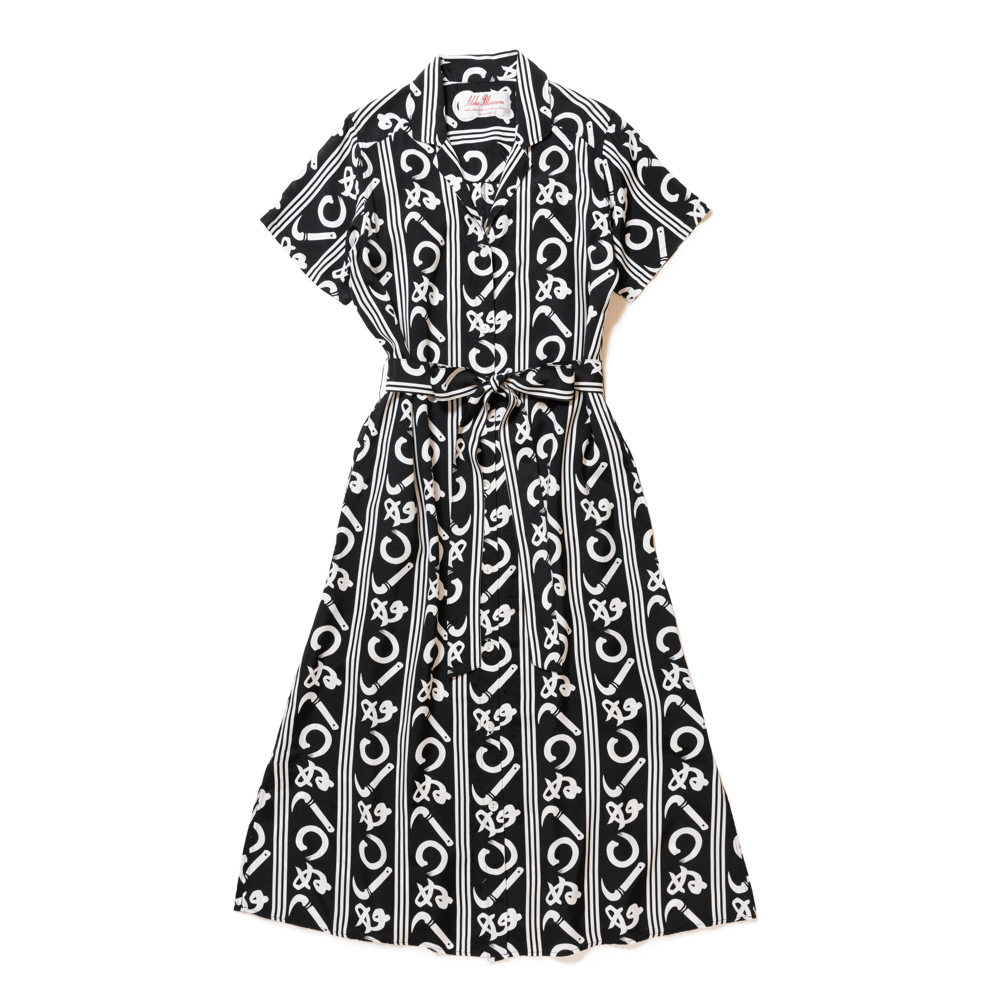 ☆ALOHABLOSSOM KAMAWANU DRESS☆ブラック☆M☆かまわぬ KAMAWANU DRESS BLACK – Alohablossom