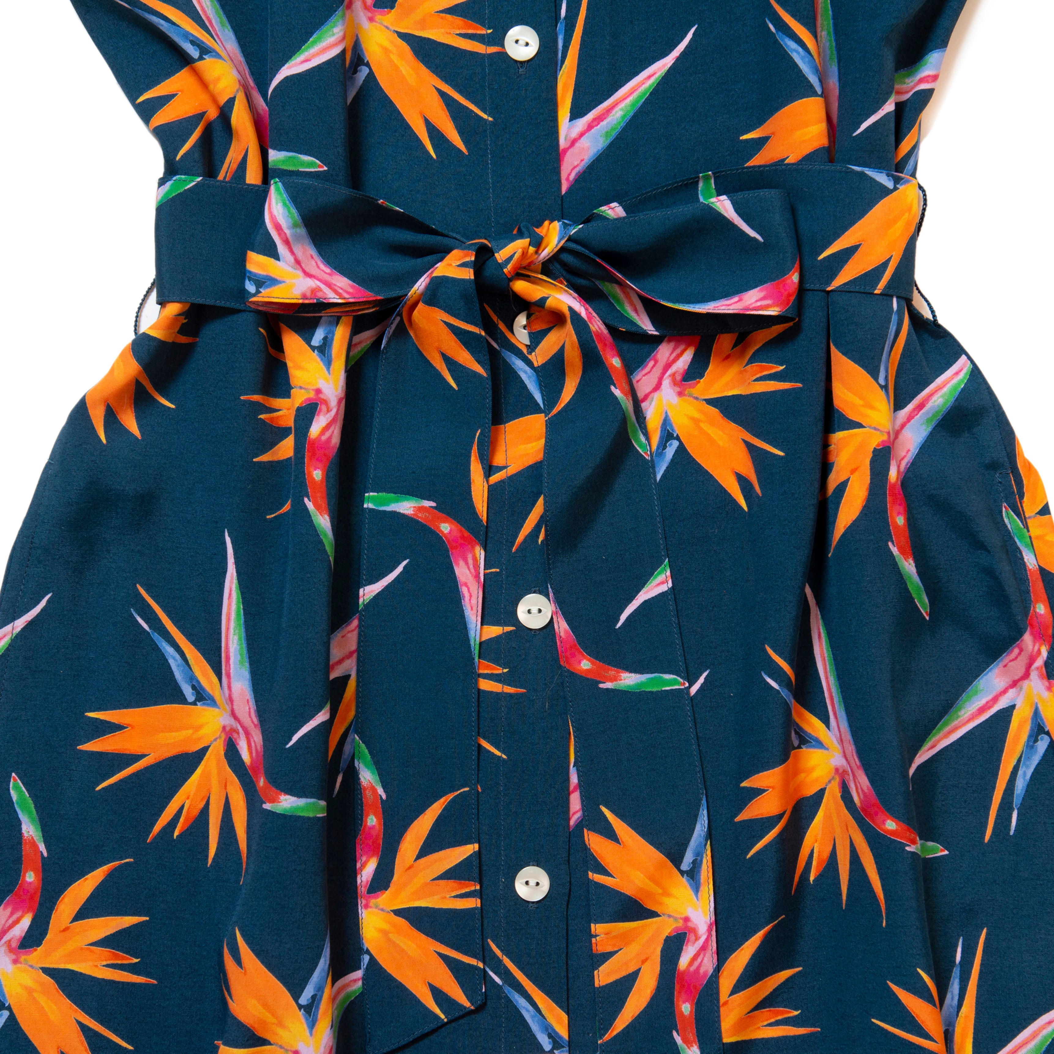 BIRDS OF PARADISE DRESS NAVY – Alohablossom