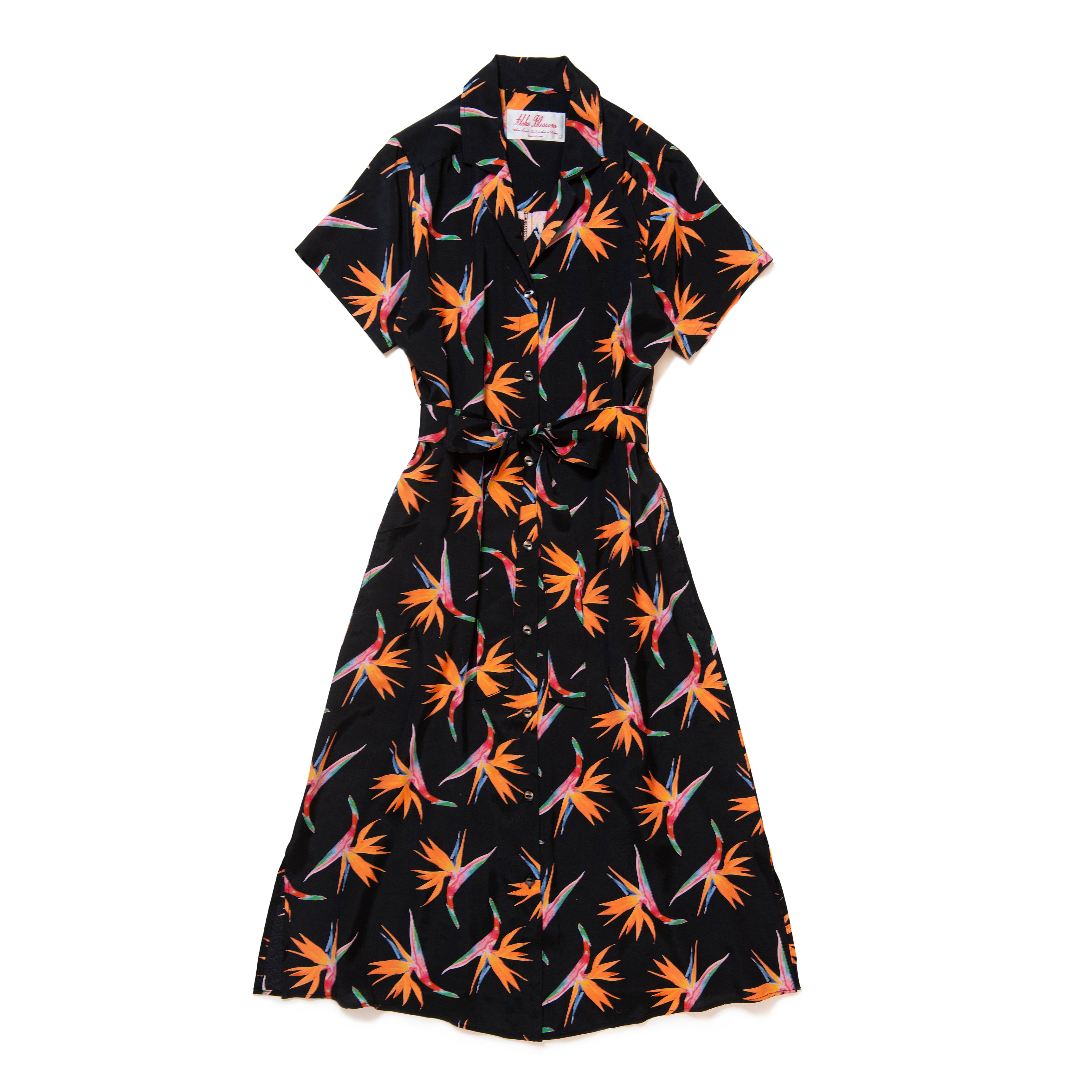 BIRDS OF PARADISE DRESS BLACK – Alohablossom