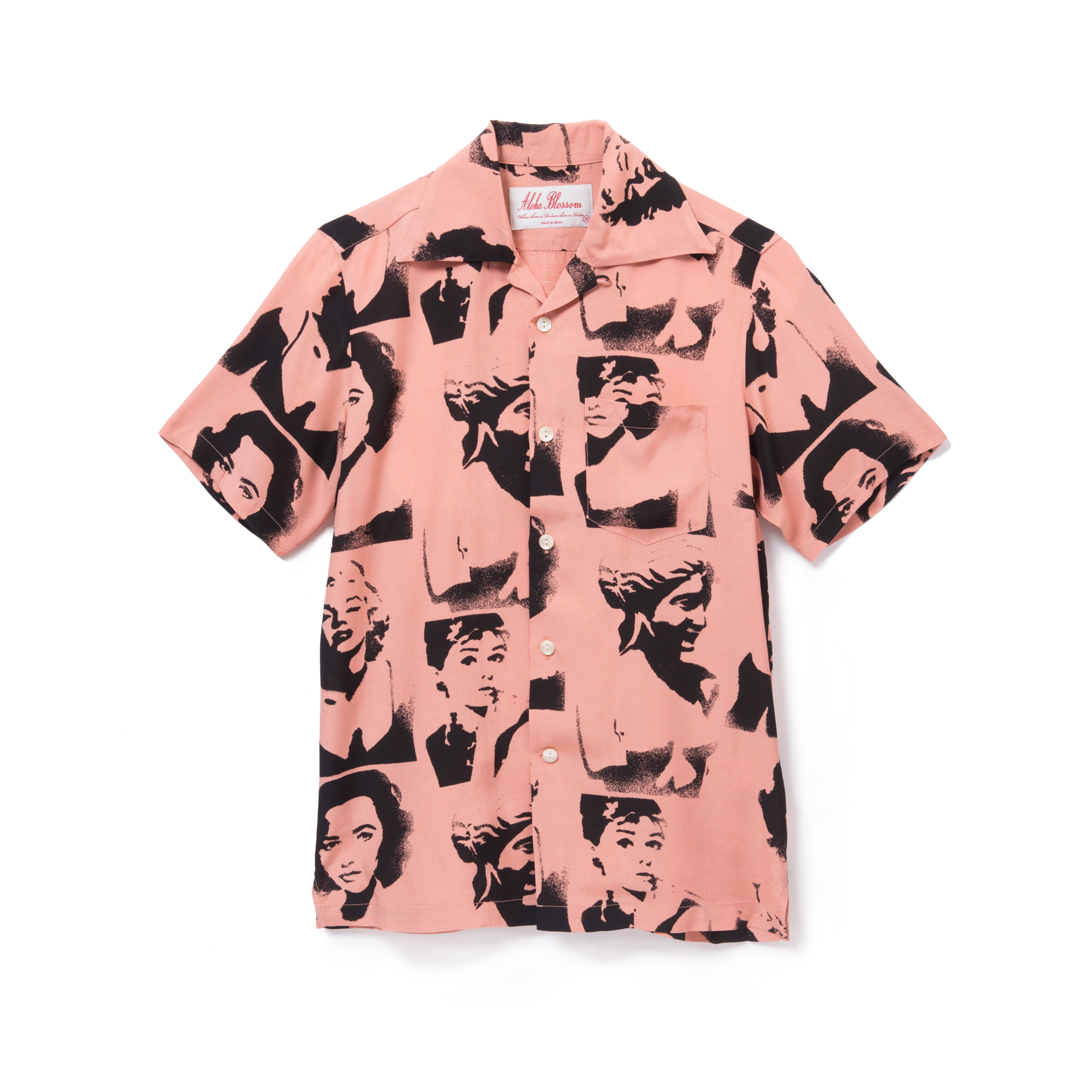 【美品】アロハブロッサム VENUS SHORT SLEEVE アロハシャツ VENUS SHORT SLEEVE SALMON PINK – Alohablossom