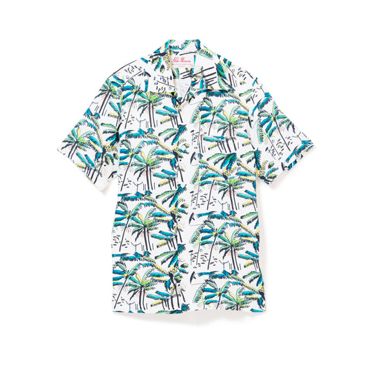 PALM TREE SHORT SLEEVE WHITE