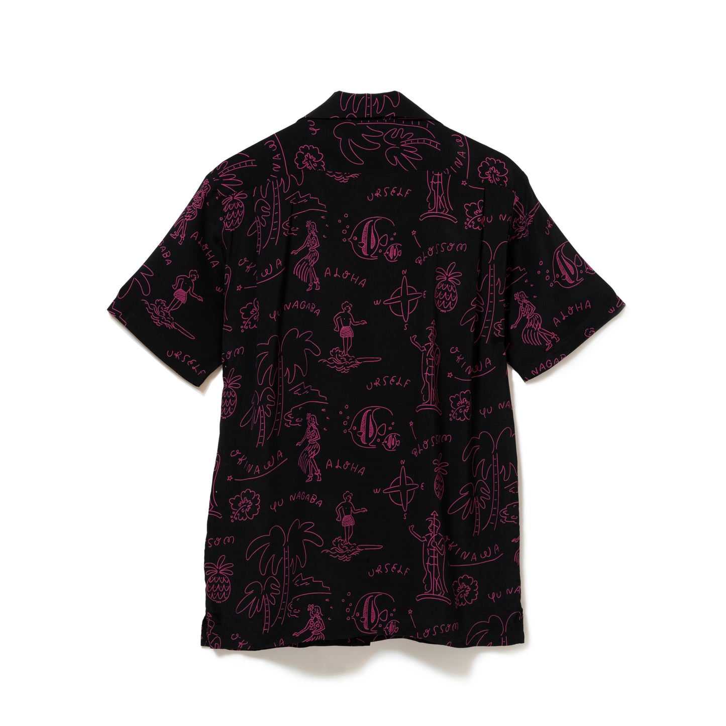 HAWAIIAN  SHORT SLEEVE BLACK&PINK