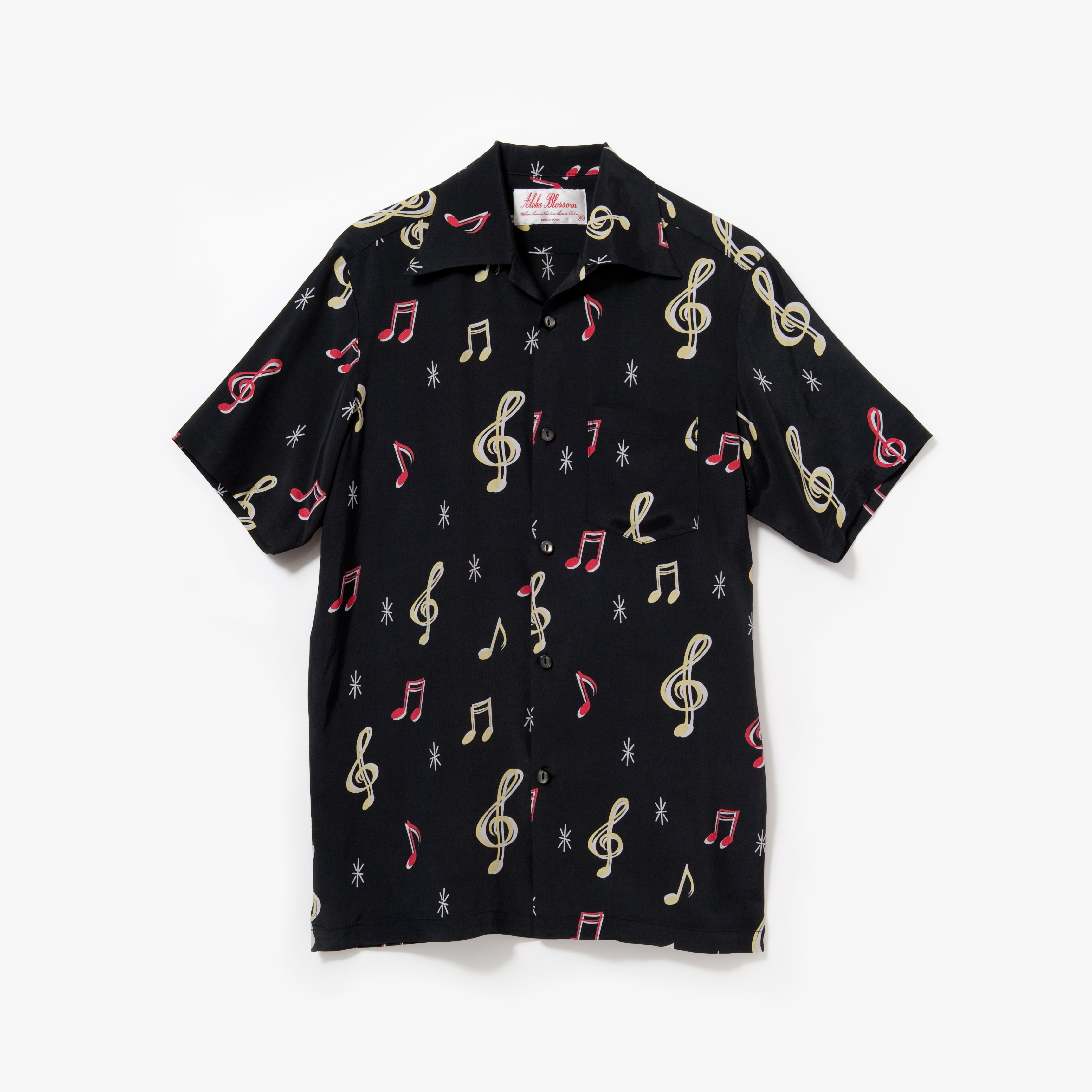 アロハブロッサム　音符 SOUNDS GOOD SHORT SLEEVE BLACK – Alohablossom